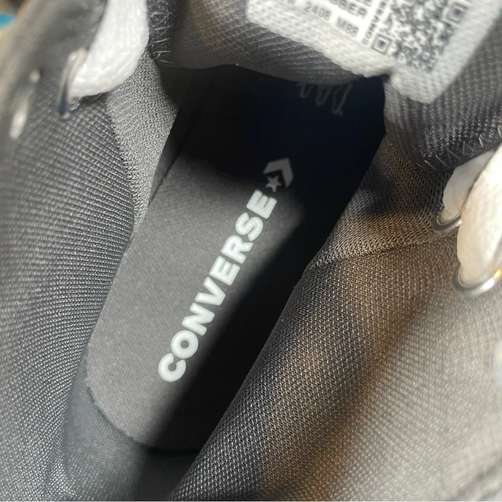 Converse Glitter Patch High-Tops Gray/White Kids Size 6 – Brand‎ New with Box